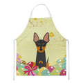 Easter Eggs English Toy Terrier Apron Cooking Kitchen Server Baking Crafts Gardening for Adult Women Men, Unisex, Large, Multicolor