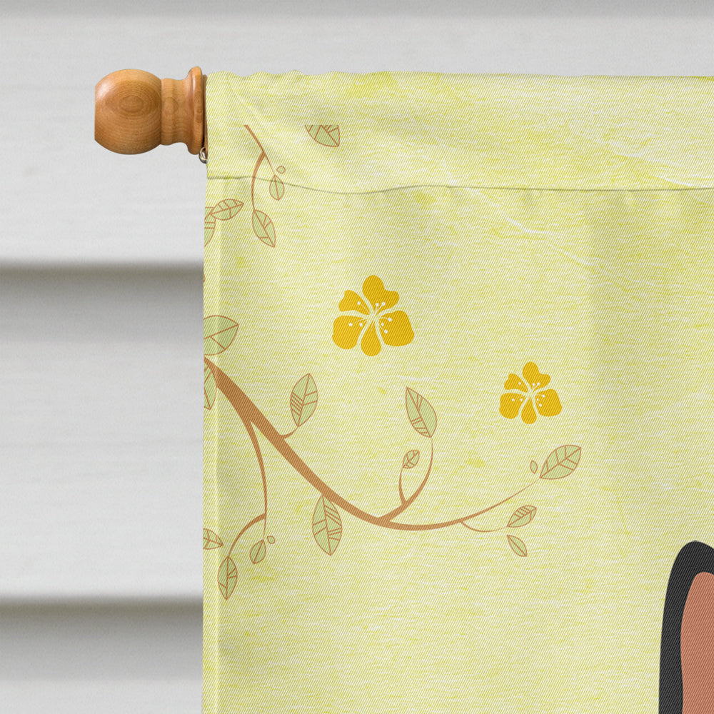 Easter Eggs English Toy Terrier House Flag 28x40 Porch Sleeve Pole Decorative Outside Yard Banner Artwork Wall Hanging, Polyester