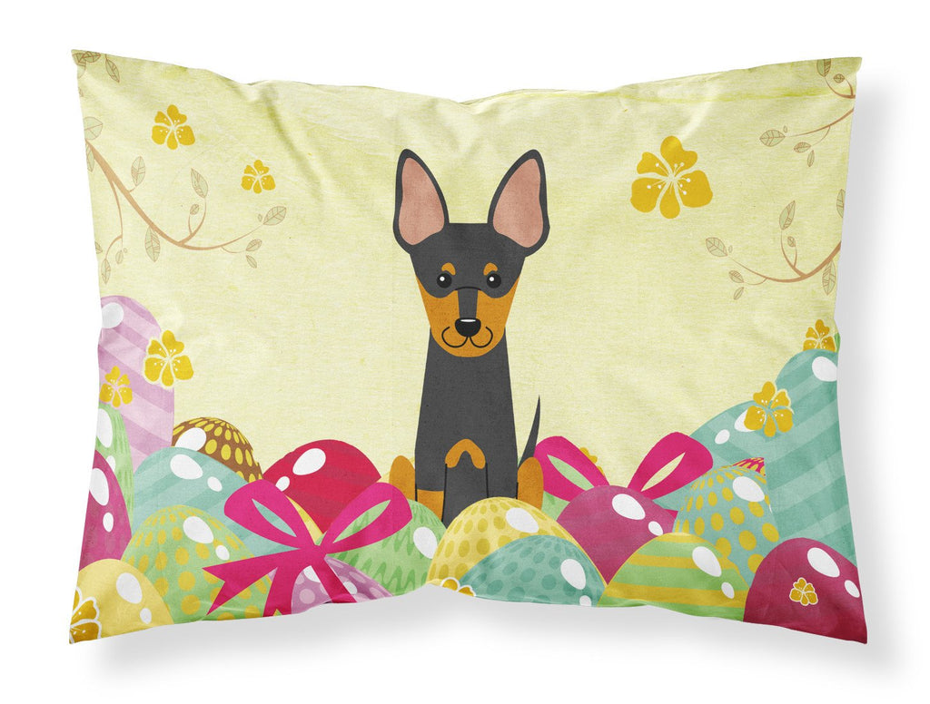Easter Eggs English Toy Terrier Standard Pillowcase Lightweight Super Soft Easy Care Decorative Artwork Pillowcase, Standard