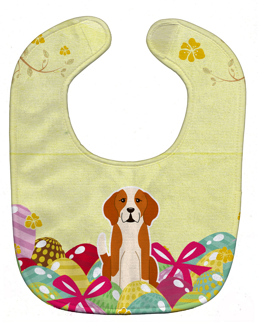 Easter Eggs English Foxhound Baby Bib Easy-Clean Baby Bib Baby Feeding Accessory Baby Mealtime Essential, 10 x 13, Multicolor