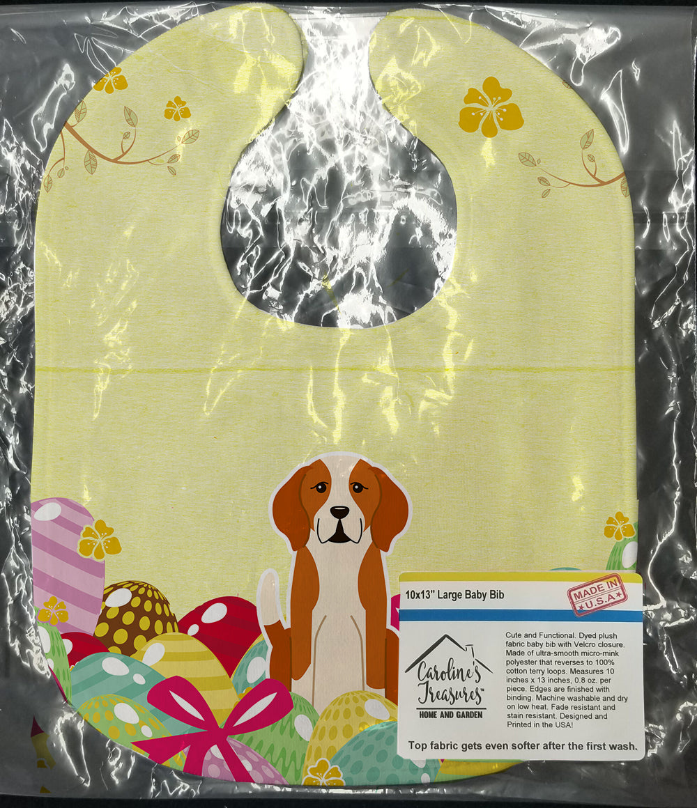 Easter Eggs English Foxhound Baby Bib Easy-Clean Baby Bib Baby Feeding Accessory Baby Mealtime Essential, 10 x 13, Multicolor