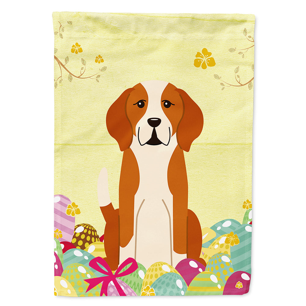 Easter Eggs English Foxhound House Flag 28x40 Porch Sleeve Pole Decorative Outside Yard Banner Artwork Wall Hanging, Polyester