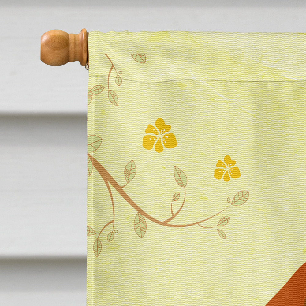 Easter Eggs English Foxhound House Flag 28x40 Porch Sleeve Pole Decorative Outside Yard Banner Artwork Wall Hanging, Polyester