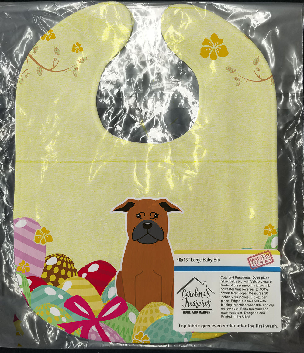 Easter Eggs Chinese Chongqing Dog Baby Bib Easy-Clean Baby Bib Baby Feeding Accessory Baby Mealtime Essential, 10 x 13, Multicolor