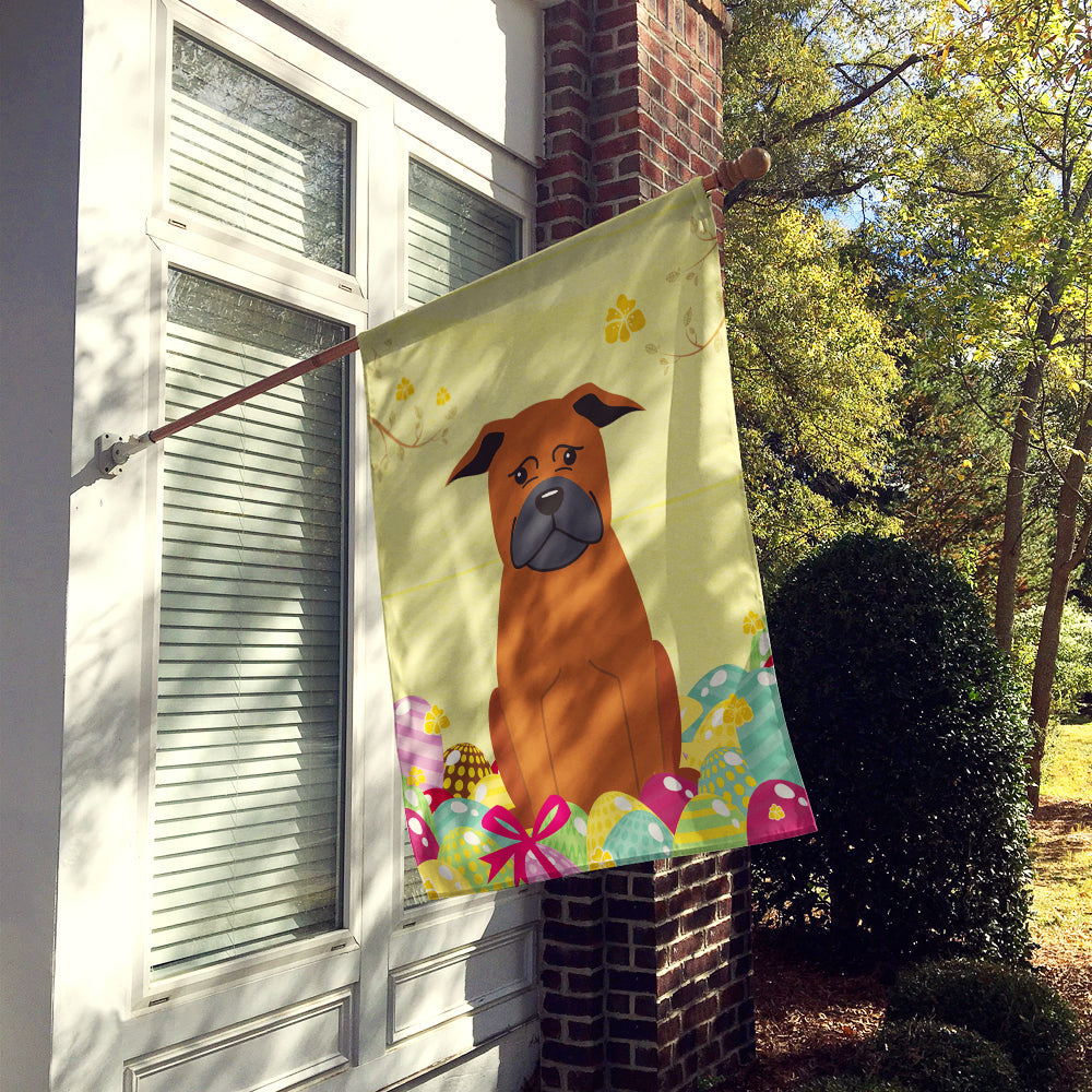 Easter Eggs Chinese Chongqing Dog House Flag 28x40 Porch Sleeve Pole Decorative Outside Yard Banner Artwork Wall Hanging, Polyester