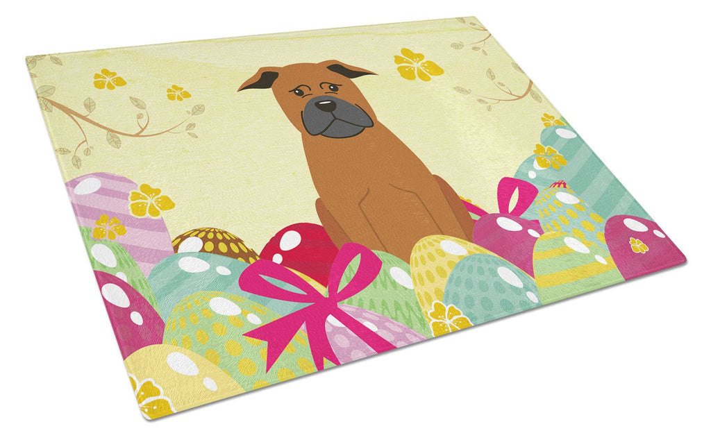 Easter Eggs Chinese Chongqing Dog Cutting Board Tempered Glass Kitchen Cutting Surface, Heat Resistant Chopping, Non-Slip Feet, Food Prep & Serving