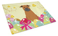 Easter Eggs Chinese Chongqing Dog Cutting Board Tempered Glass Kitchen Cutting Surface, Heat Resistant Chopping, Non-Slip Feet, Food Prep & Serving
