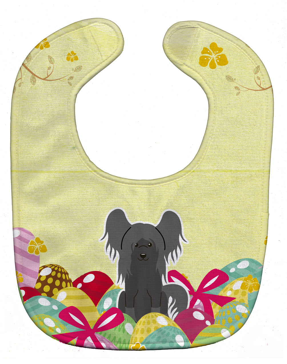 Easter Eggs Chinese Crested Black Baby Bib Easy-Clean Baby Bib Baby Feeding Accessory Baby Mealtime Essential, 10 x 13, Multicolor
