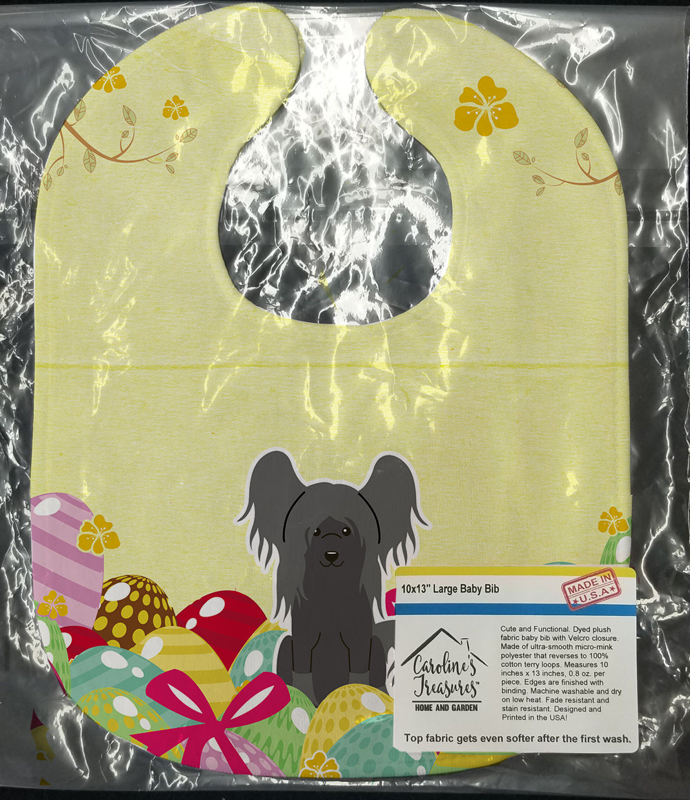 Easter Eggs Chinese Crested Black Baby Bib Easy-Clean Baby Bib Baby Feeding Accessory Baby Mealtime Essential, 10 x 13, Multicolor