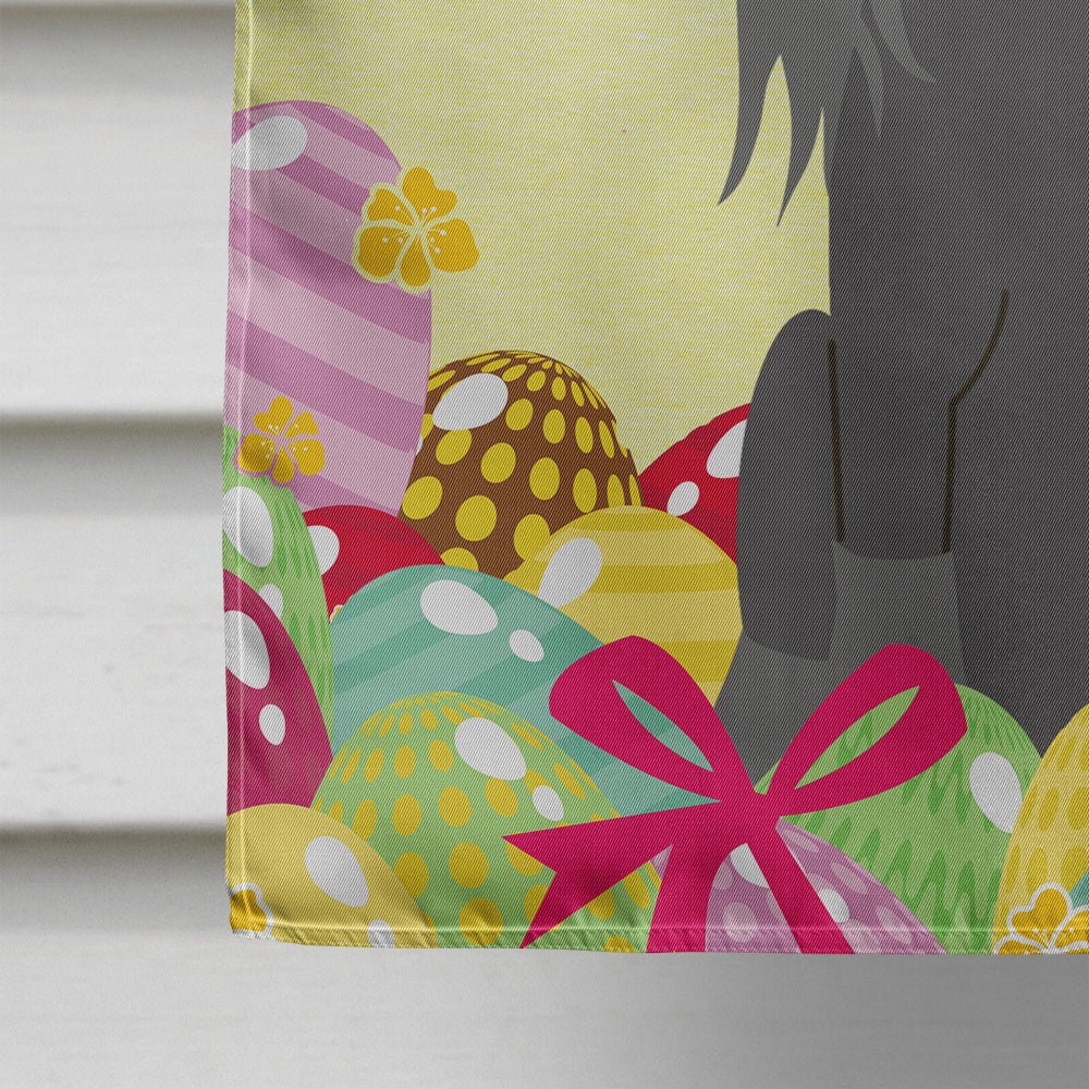 Easter Eggs Chinese Crested Black House Flag 28x40 Porch Sleeve Pole Decorative Outside Yard Banner Artwork Wall Hanging, Polyester