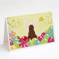 Easter Eggs Chinese Crested Cream Greeting Cards Pack of 8 Blank Cards with Envelopes Whimsical A7 Size 5x7