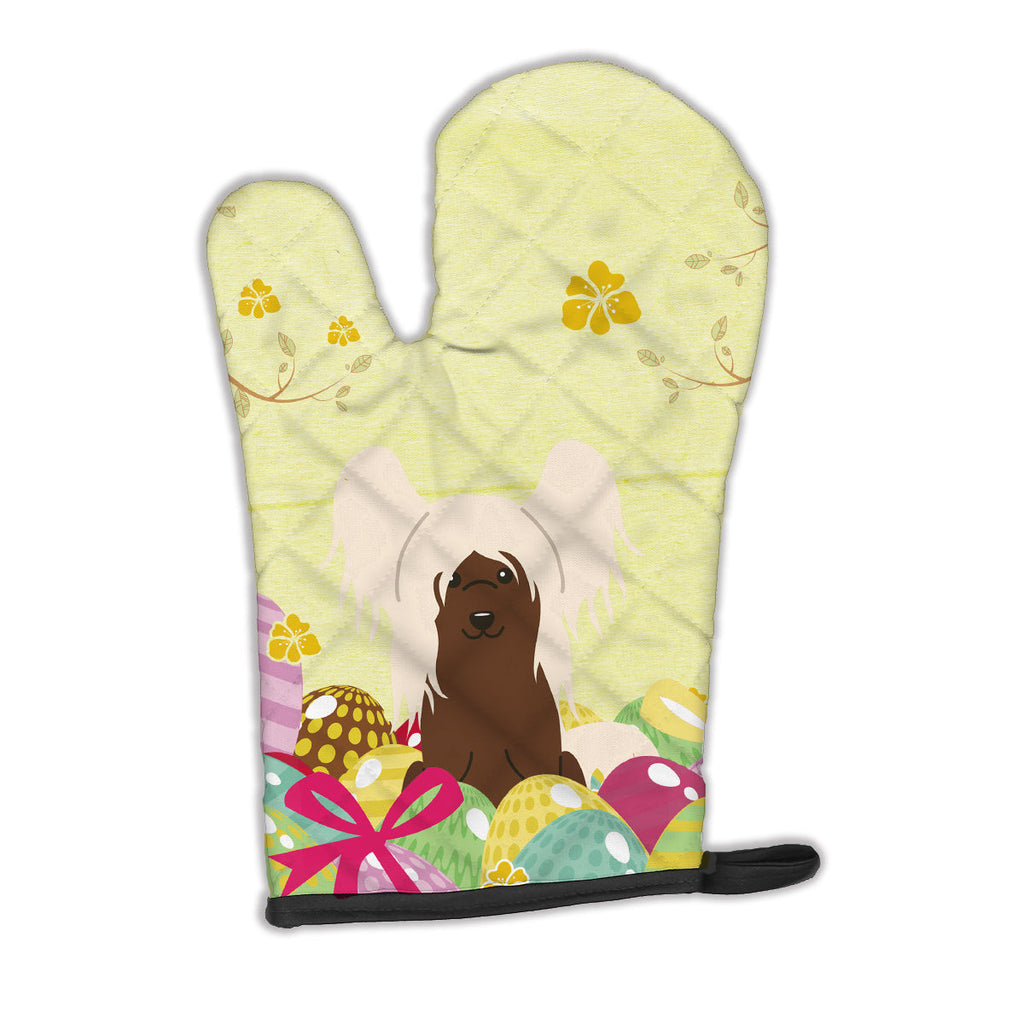 Easter Eggs Chinese Crested Cream Oven Mitt Heat Resistant Thick Oven Mitt for Hot Pans and Oven, Kitchen Mitt Protect Hands, Cooking Baking Glove