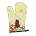 Easter Eggs Chinese Crested Cream Oven Mitt Heat Resistant Thick Oven Mitt for Hot Pans and Oven, Kitchen Mitt Protect Hands, Cooking Baking Glove