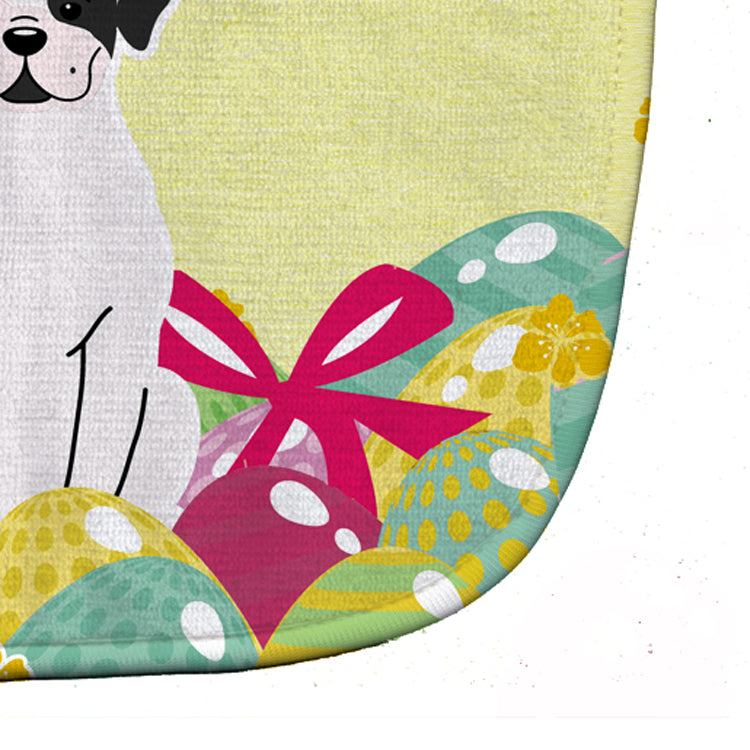 Easter Eggs White Boxer Cooper Baby Bib Easy-Clean Baby Bib Baby Feeding Accessory Baby Mealtime Essential, 10 x 13, Multicolor
