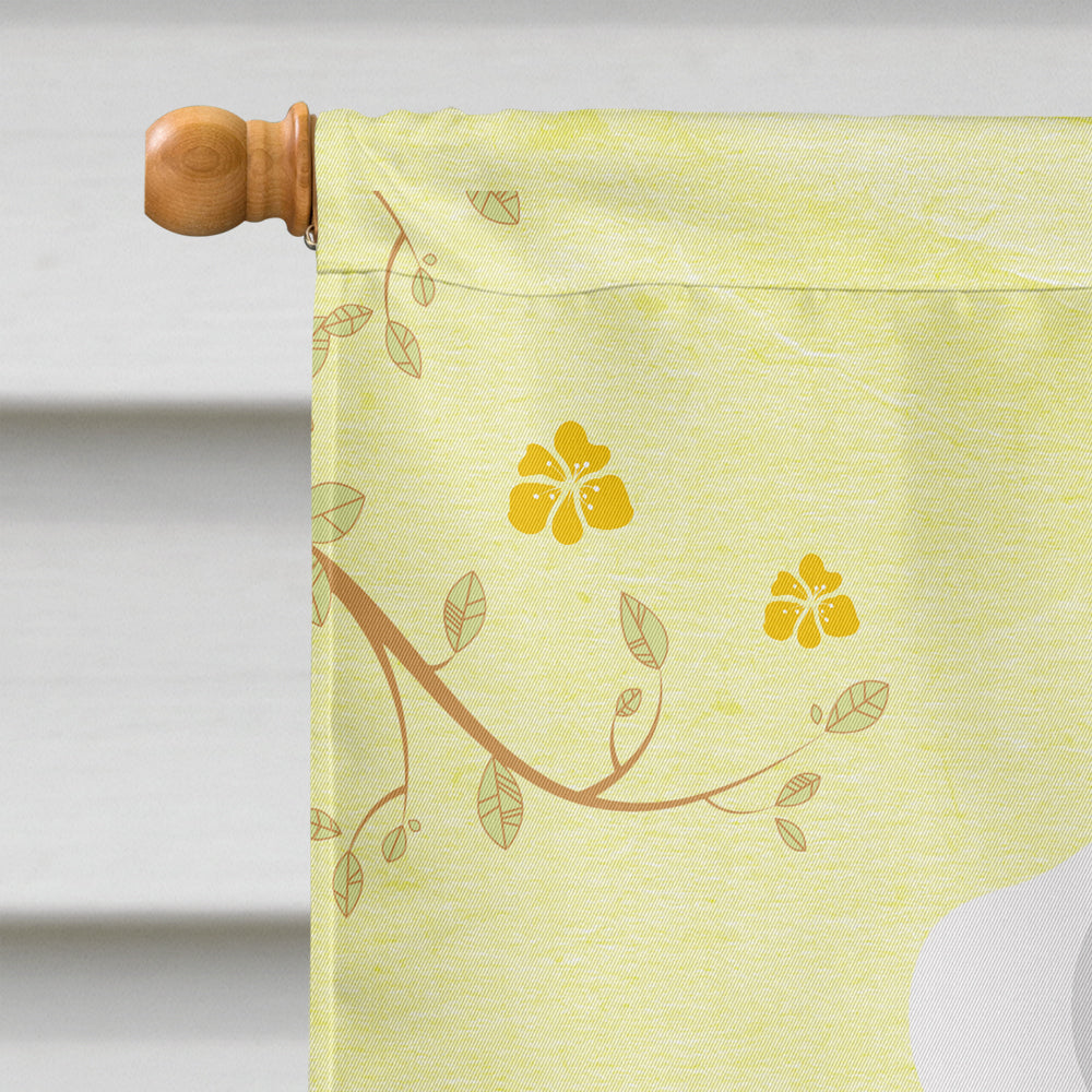 Easter Eggs White Boxer Cooper House Flag 28x40 Porch Sleeve Pole Decorative Outside Yard Banner Artwork Wall Hanging, Polyester