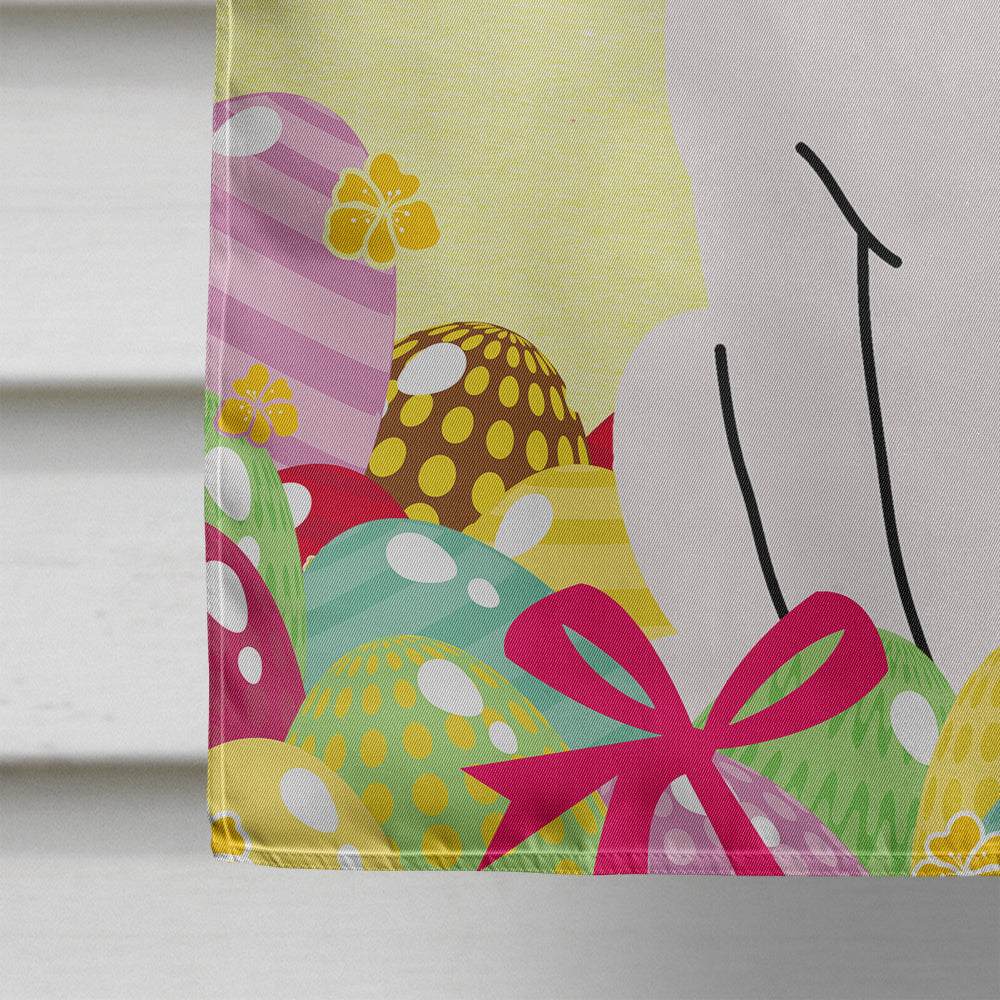 Easter Eggs White Boxer Cooper House Flag 28x40 Porch Sleeve Pole Decorative Outside Yard Banner Artwork Wall Hanging, Polyester