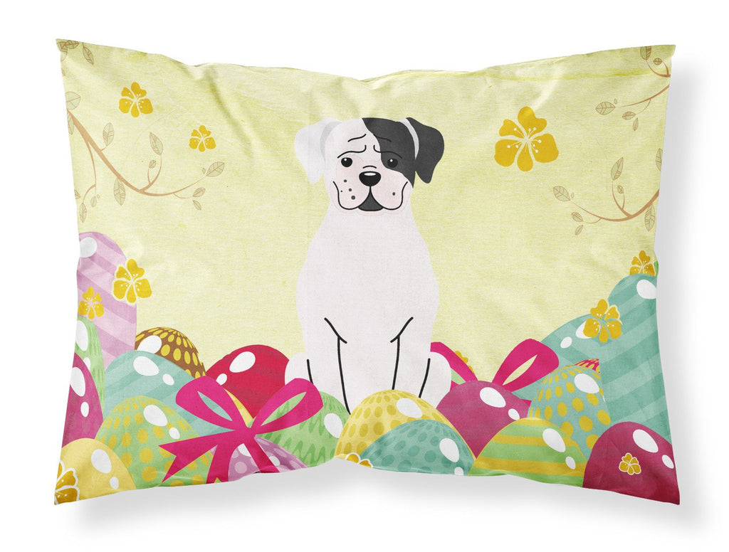 Easter Eggs White Boxer Cooper Standard Pillowcase Lightweight Super Soft Easy Care Decorative Artwork Pillowcase, Standard