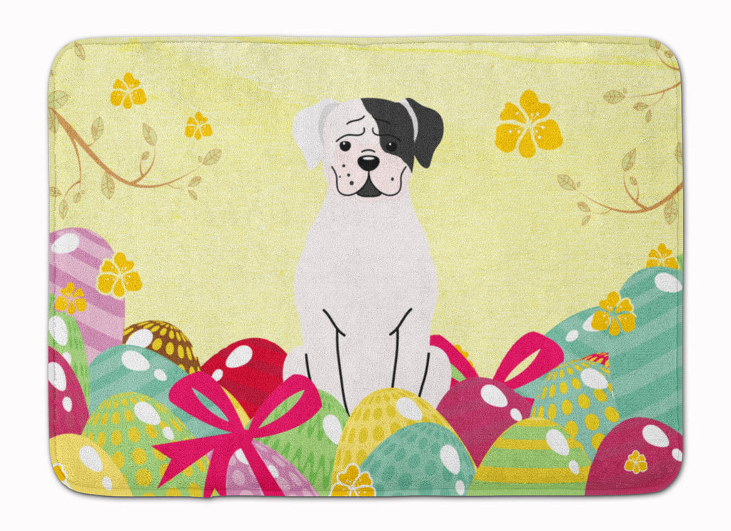 Easter Eggs White Boxer Cooper Memory Foam Kitchen Mat Machine Washable Anti-Fatigue Cushion Comfort Bath or Kitchen Rug
