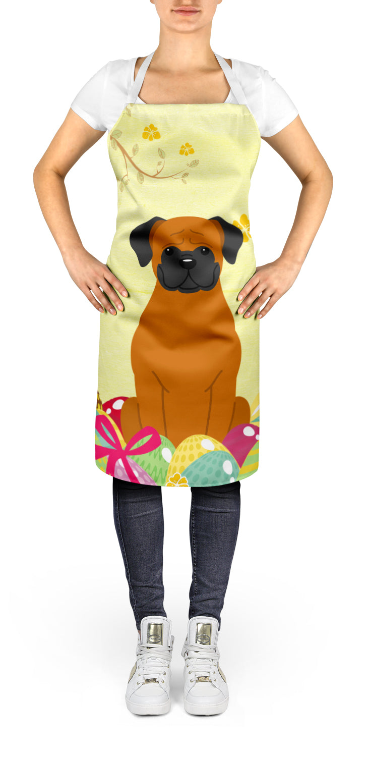 Easter Eggs Fawn Boxer Apron Cooking Kitchen Server Baking Crafts Gardening for Adult Women Men, Unisex, Large, Multicolor