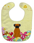 Easter Eggs Fawn Boxer Baby Bib Easy-Clean Baby Bib Baby Feeding Accessory Baby Mealtime Essential, 10 x 13, Multicolor