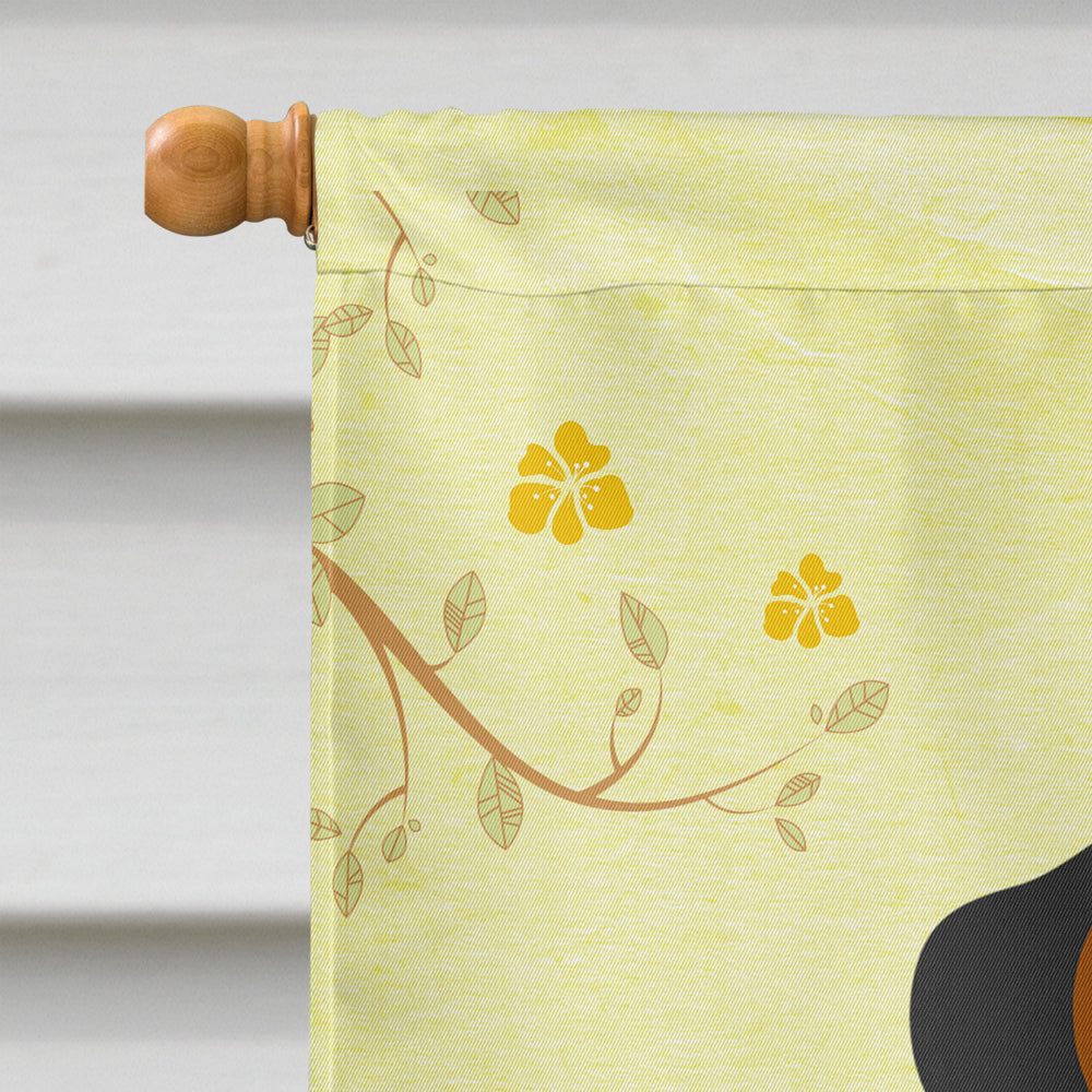 Easter Eggs Fawn Boxer House Flag 28x40 Porch Sleeve Pole Decorative Outside Yard Banner Artwork Wall Hanging, Polyester