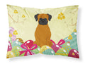 Easter Eggs Fawn Boxer Standard Pillowcase Lightweight Super Soft Easy Care Decorative Artwork Pillowcase, Standard