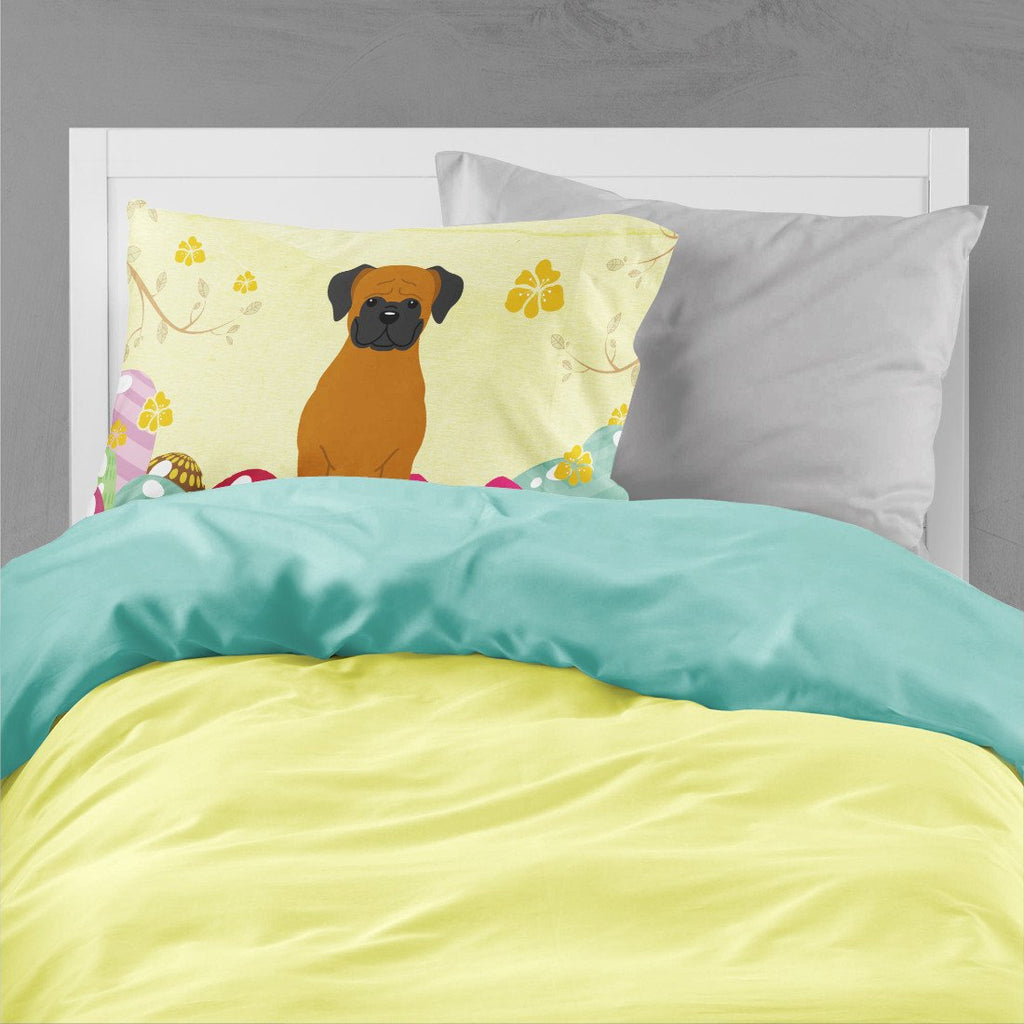Easter Eggs Fawn Boxer Standard Pillowcase Lightweight Super Soft Easy Care Decorative Artwork Pillowcase, Standard
