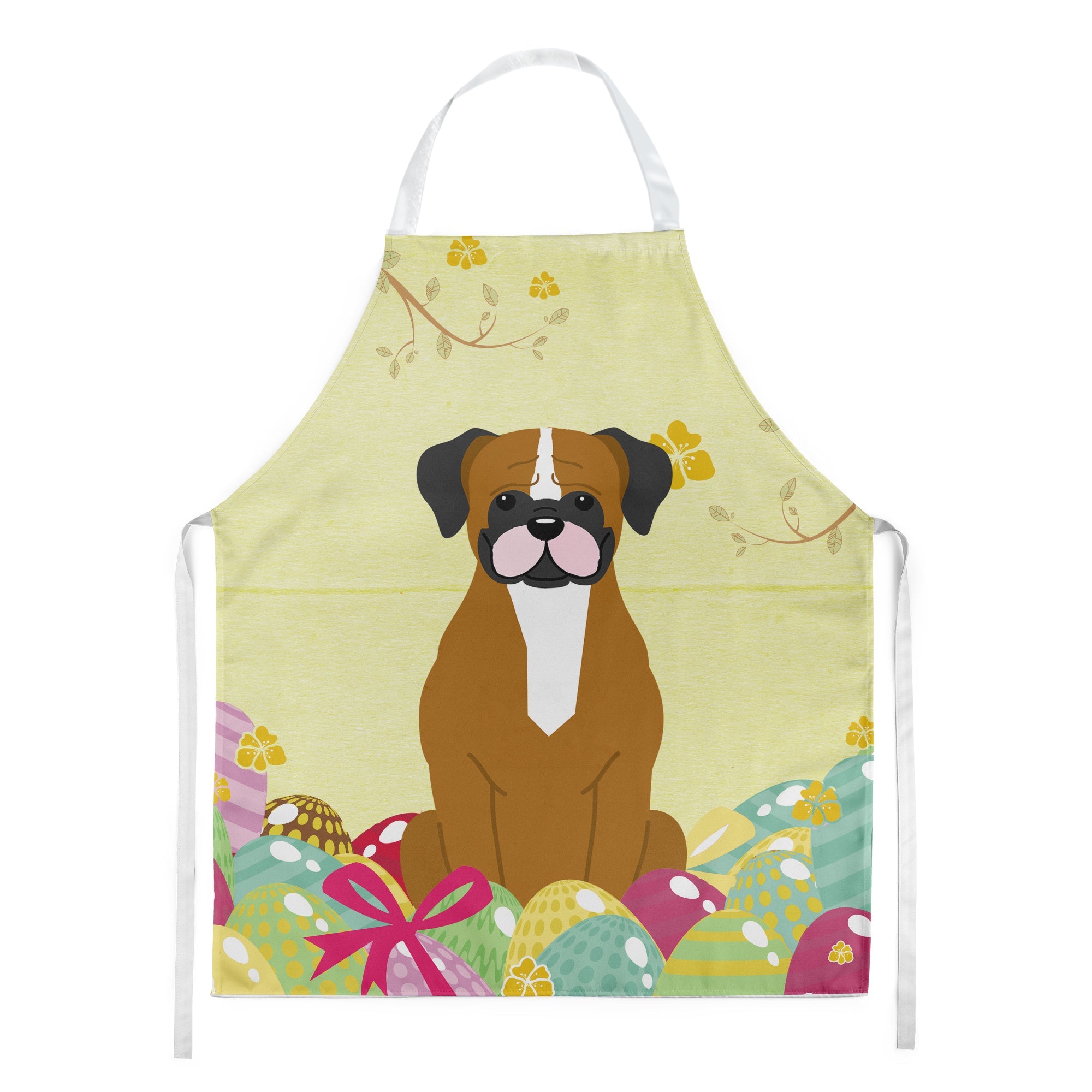 Easter Eggs Flashy Fawn Boxer Apron Cooking Kitchen Server Baking Crafts Gardening for Adult Women Men, Unisex, Large, Multicolor