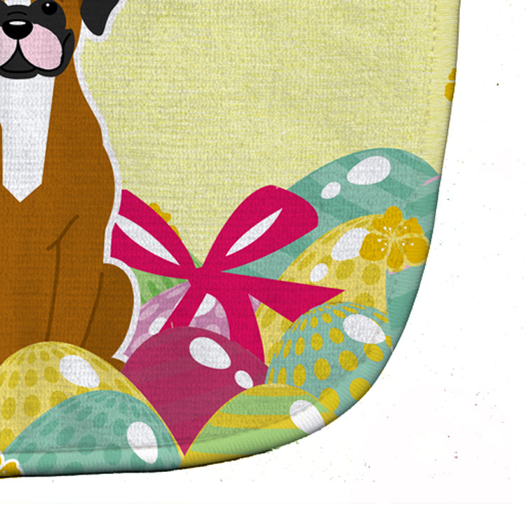 Easter Eggs Flashy Fawn Boxer Baby Bib Easy-Clean Baby Bib Baby Feeding Accessory Baby Mealtime Essential, 10 x 13, Multicolor