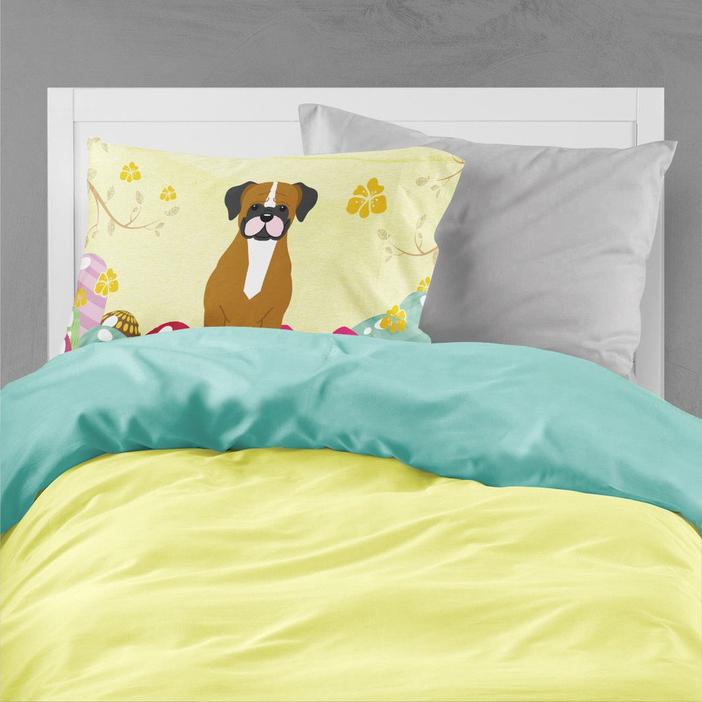 Easter Eggs Flashy Fawn Boxer Standard Pillowcase Lightweight Super Soft Easy Care Decorative Artwork Pillowcase, Standard