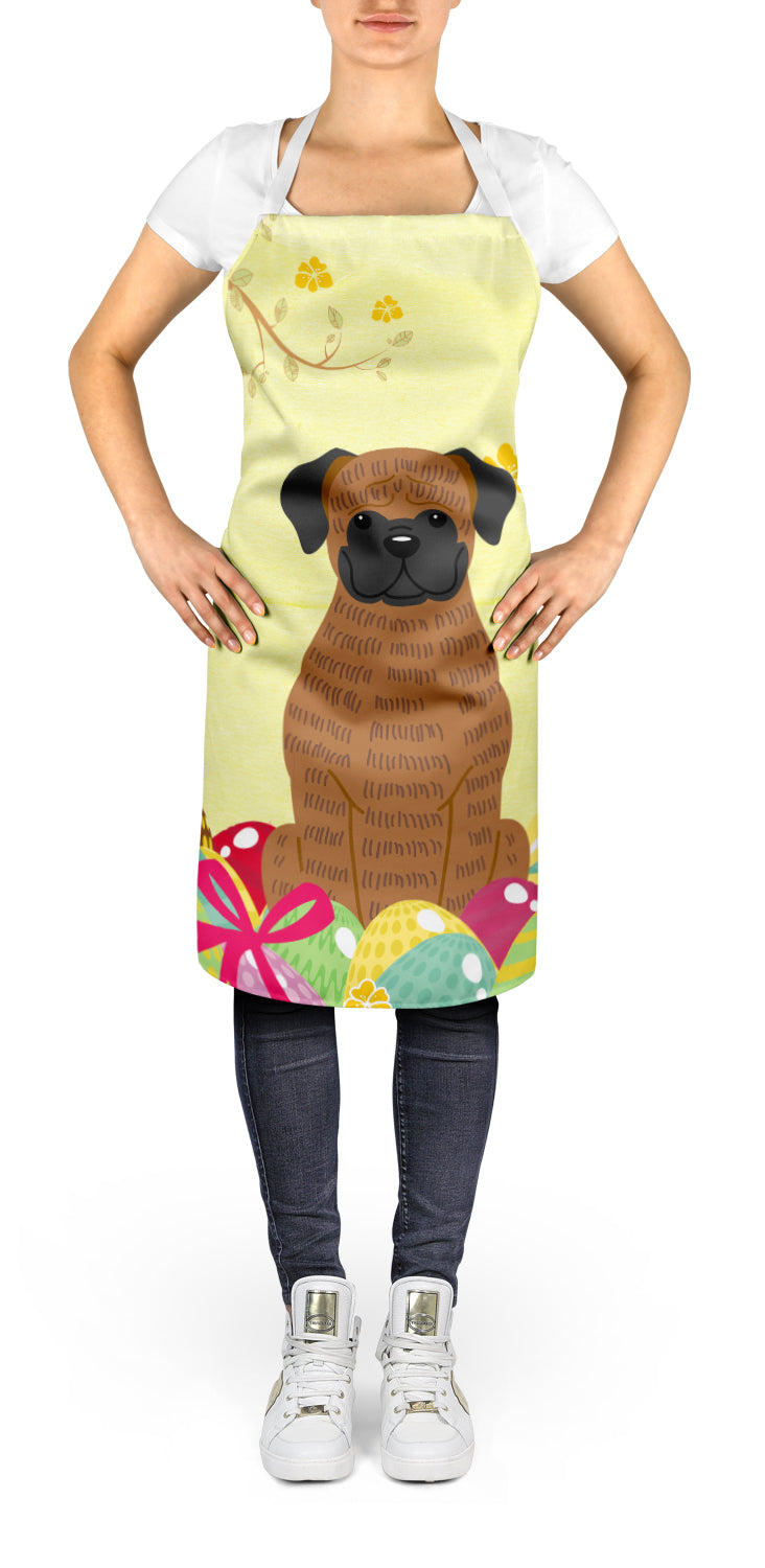 Easter Eggs Brindle Boxer Apron Cooking Kitchen Server Baking Crafts Gardening for Adult Women Men, Unisex, Large, Multicolor