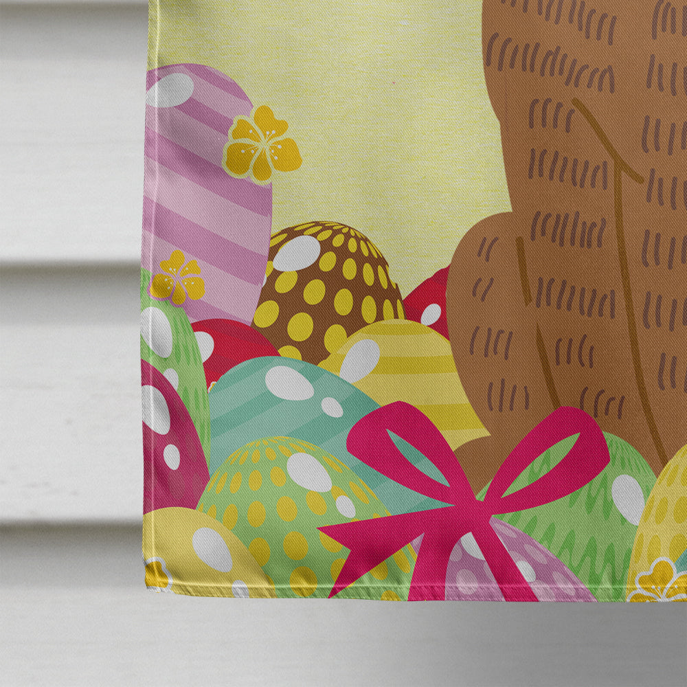 Easter Eggs Brindle Boxer House Flag 28x40 Porch Sleeve Pole Decorative Outside Yard Banner Artwork Wall Hanging, Polyester