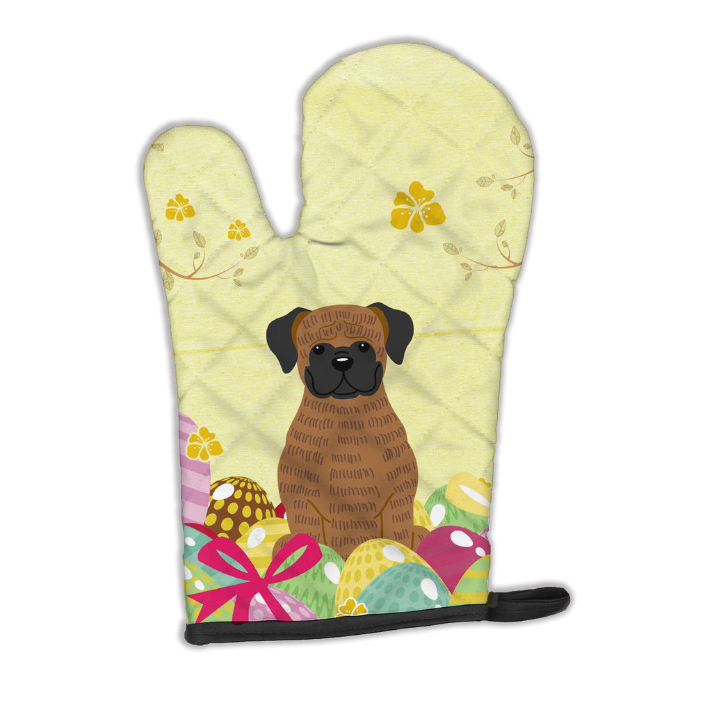 Easter Eggs Brindle Boxer Oven Mitt Heat Resistant Thick Oven Mitt for Hot Pans and Oven, Kitchen Mitt Protect Hands, Cooking Baking Glove