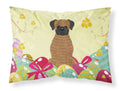 Easter Eggs Brindle Boxer Standard Pillowcase Lightweight Super Soft Easy Care Decorative Artwork Pillowcase, Standard