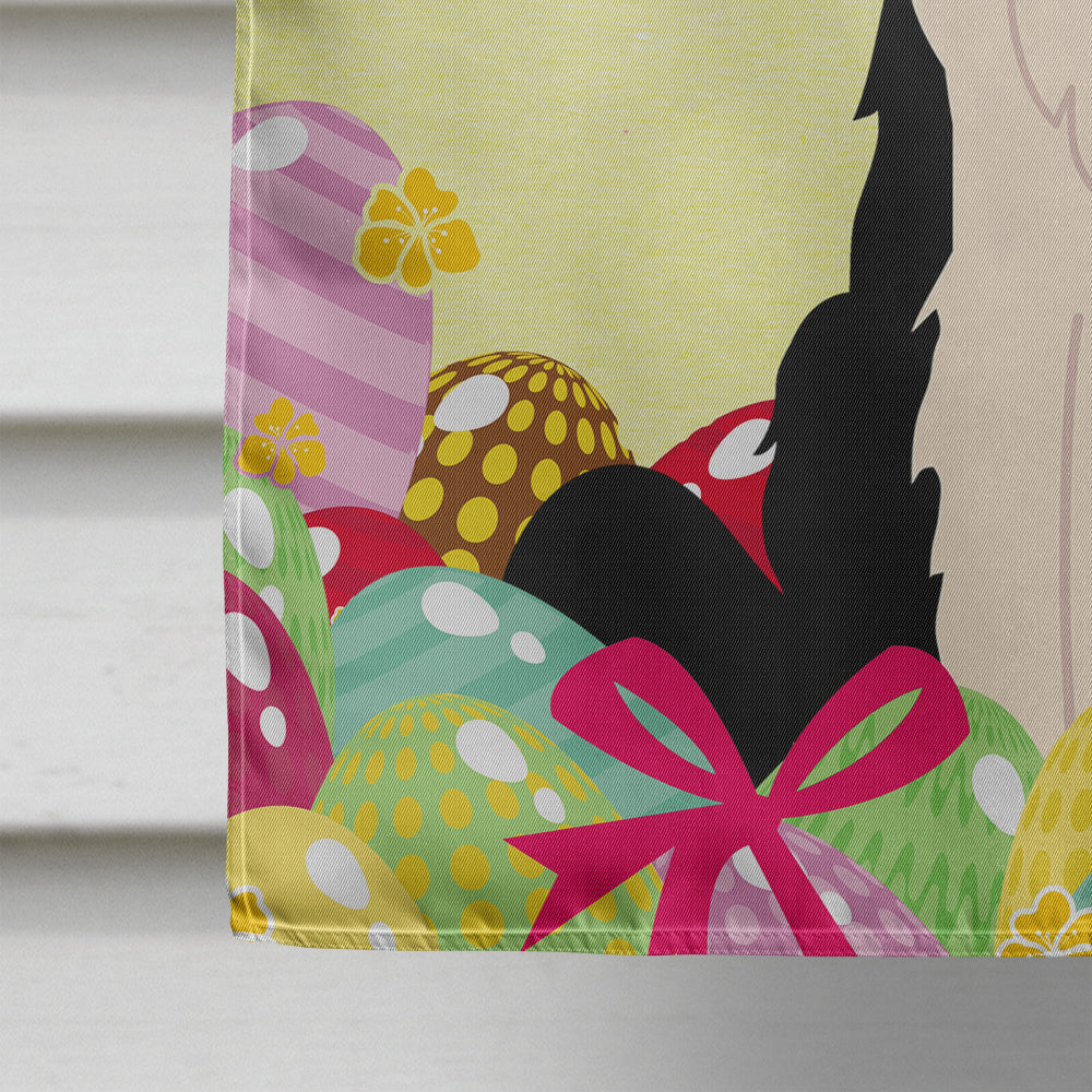 Easter Eggs Border Collie Black White House Flag 28x40 Porch Sleeve Pole Decorative Outside Yard Banner Artwork Wall Hanging, Polyester