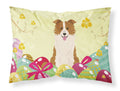Easter Eggs Border Collie Red White Standard Pillowcase Lightweight Super Soft Easy Care Decorative Artwork Pillowcase, Standard