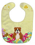 Easter Eggs English Bulldog Red White Baby Bib Easy-Clean Baby Bib Baby Feeding Accessory Baby Mealtime Essential, 10 x 13, Multicolor