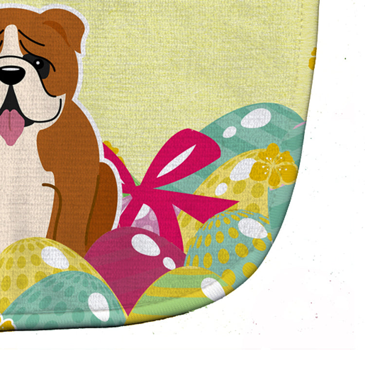 Easter Eggs English Bulldog Red White Baby Bib Easy-Clean Baby Bib Baby Feeding Accessory Baby Mealtime Essential, 10 x 13, Multicolor