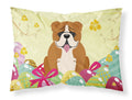 Easter Eggs English Bulldog Red White Standard Pillowcase Lightweight Super Soft Easy Care Decorative Artwork Pillowcase, Standard