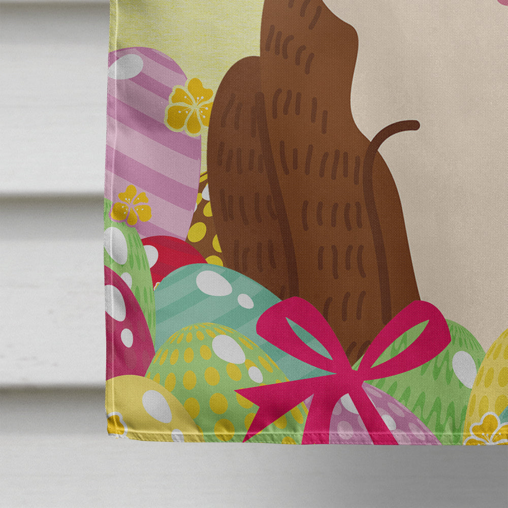 Easter Eggs English Bulldog Brindle White House Flag 28x40 Porch Sleeve Pole Decorative Outside Yard Banner Artwork Wall Hanging, Polyester
