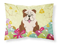 Easter Eggs English Bulldog Brindle White Standard Pillowcase Lightweight Super Soft Easy Care Decorative Artwork Pillowcase, Standard