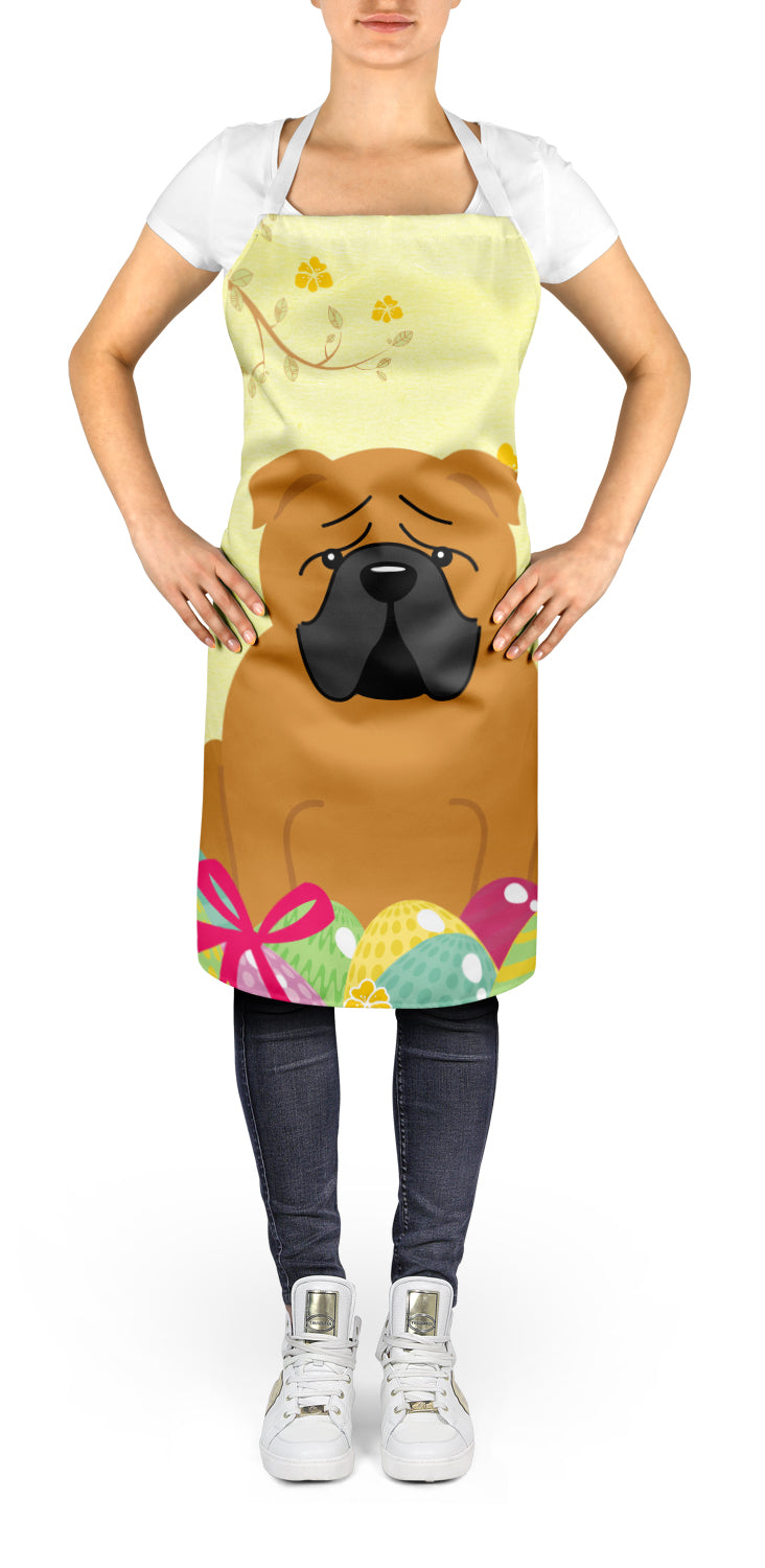 Easter Eggs English Bulldog Red Apron Cooking Kitchen Server Baking Crafts Gardening for Adult Women Men, Unisex, Large, Multicolor