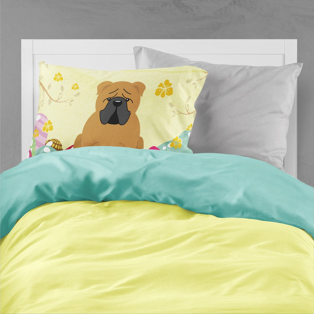 Easter Eggs English Bulldog Red Standard Pillowcase Lightweight Super Soft Easy Care Decorative Artwork Pillowcase, Standard