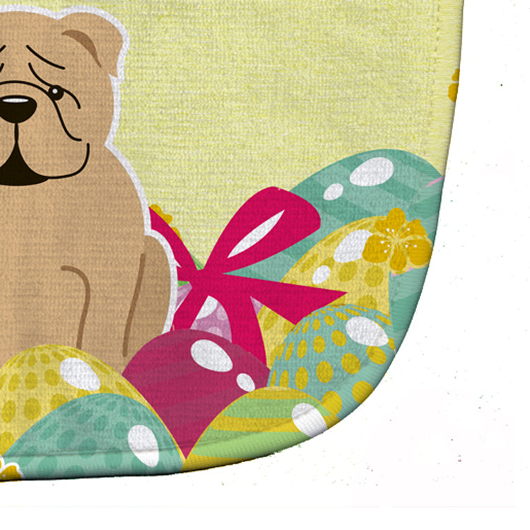 Easter Eggs English Bulldog Fawn Baby Bib Easy-Clean Baby Bib Baby Feeding Accessory Baby Mealtime Essential, 10 x 13, Multicolor