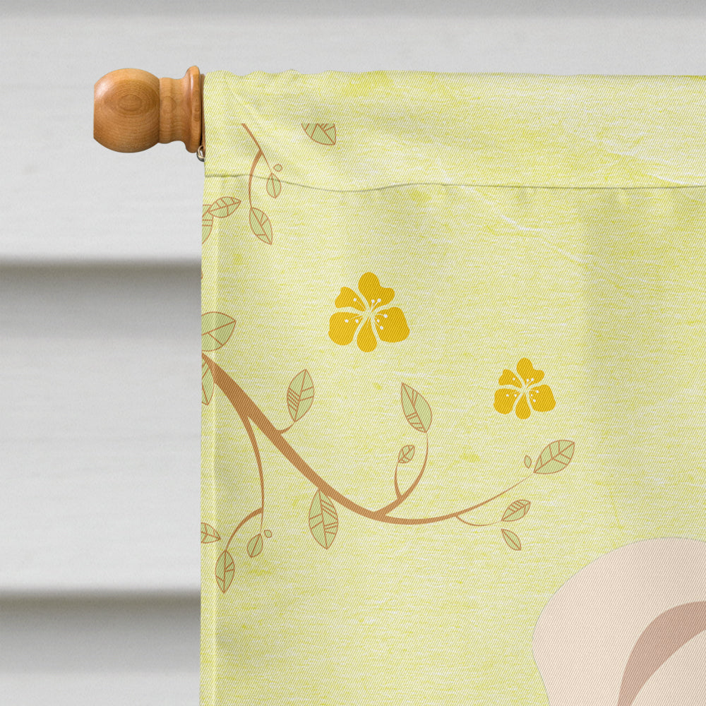 Easter Eggs English Bulldog Fawn White House Flag 28x40 Porch Sleeve Pole Decorative Outside Yard Banner Artwork Wall Hanging, Polyester
