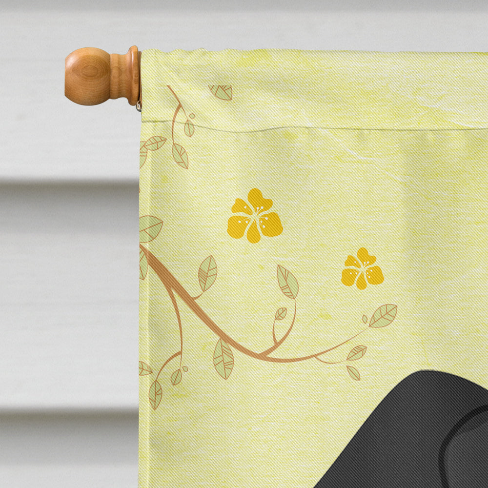 Easter Eggs Wire Haired Dachshund Black Tan House Flag 28x40 Porch Sleeve Pole Decorative Outside Yard Banner Artwork Wall Hanging, Polyester