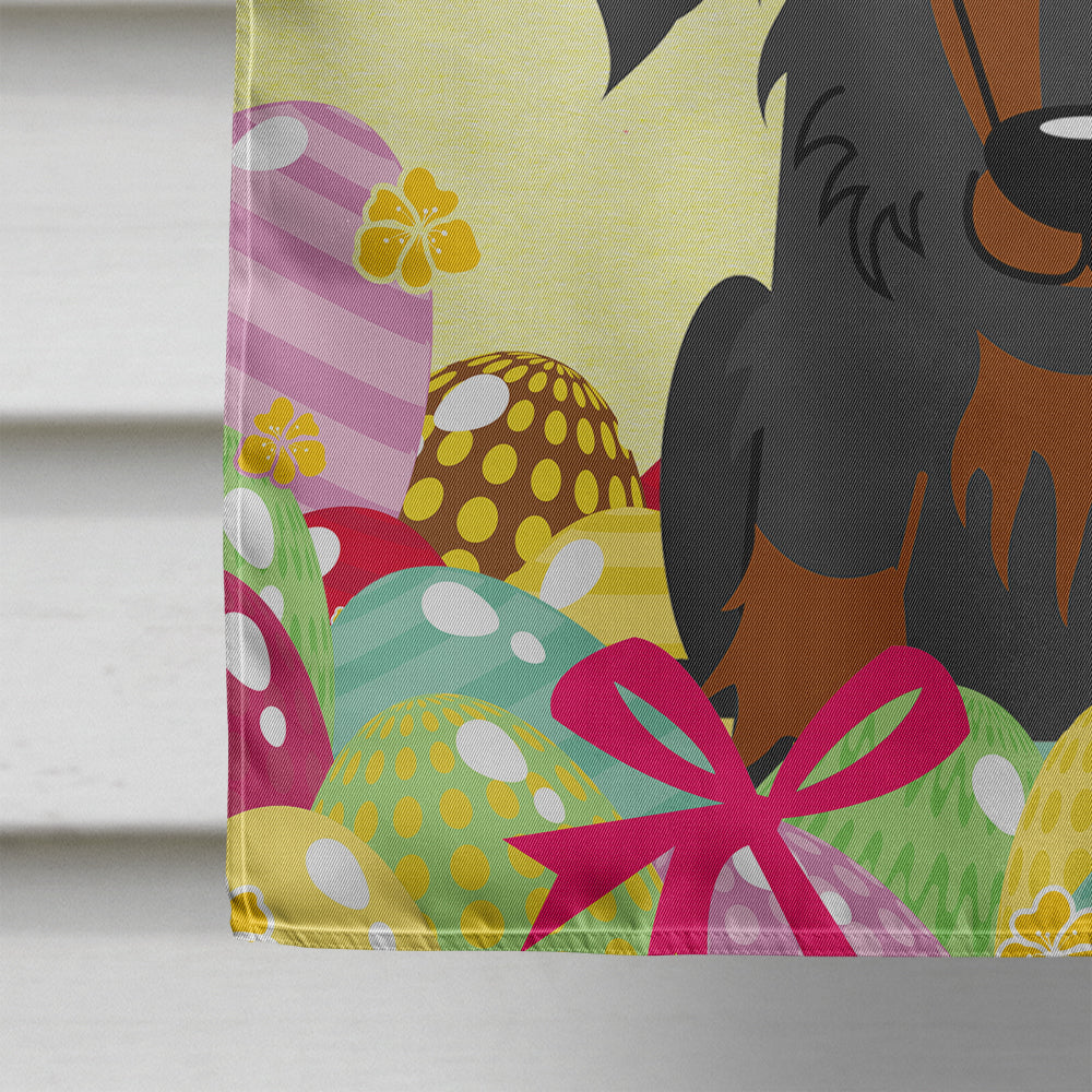 Easter Eggs Wire Haired Dachshund Black Tan House Flag 28x40 Porch Sleeve Pole Decorative Outside Yard Banner Artwork Wall Hanging, Polyester