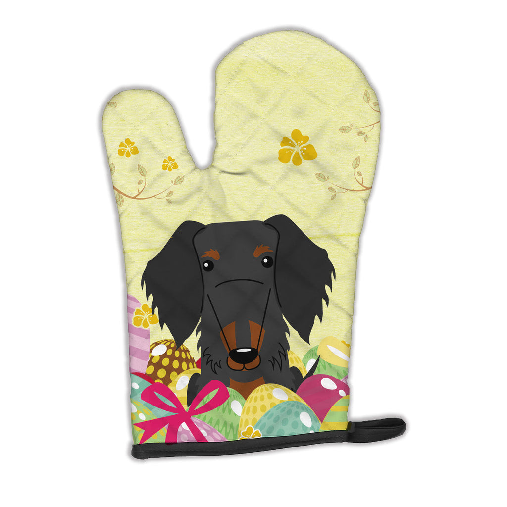 Easter Eggs Wire Haired Dachshund Black Tan Oven Mitt Heat Resistant Thick Oven Mitt for Hot Pans and Oven, Kitchen Mitt Protect Hands, Cooking Baking Glove