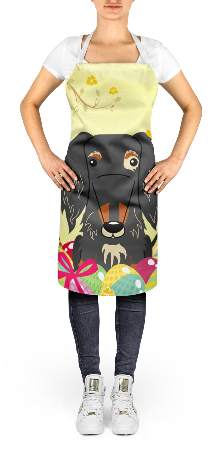 Easter Eggs Wire Haired Dachshund Dapple Apron Cooking Kitchen Server Baking Crafts Gardening for Adult Women Men, Unisex, Large, Multicolor