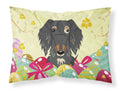 Easter Eggs Wire Haired Dachshund Dapple Standard Pillowcase Lightweight Super Soft Easy Care Decorative Artwork Pillowcase, Standard